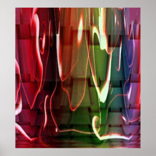 Funky Water Abstract Poster