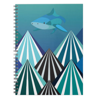 Funky Water Mountains.jpg Spiral Notebook