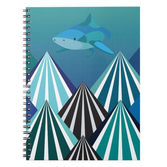 Funky Water Mountains.jpg Spiral Notebook (Front)