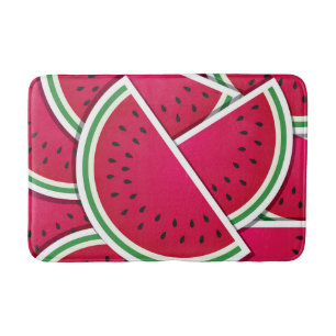 Funky watermelon wedges bath mat