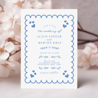 Funky Wave Doodle Illustrated Hand Written Wedding