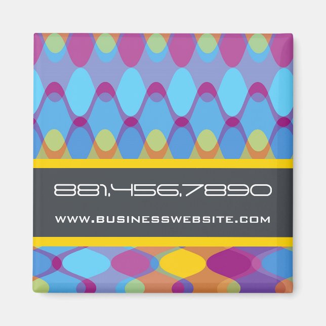 Funky Waves | 02 * Blue Yellow Purple | Magnet (Front)
