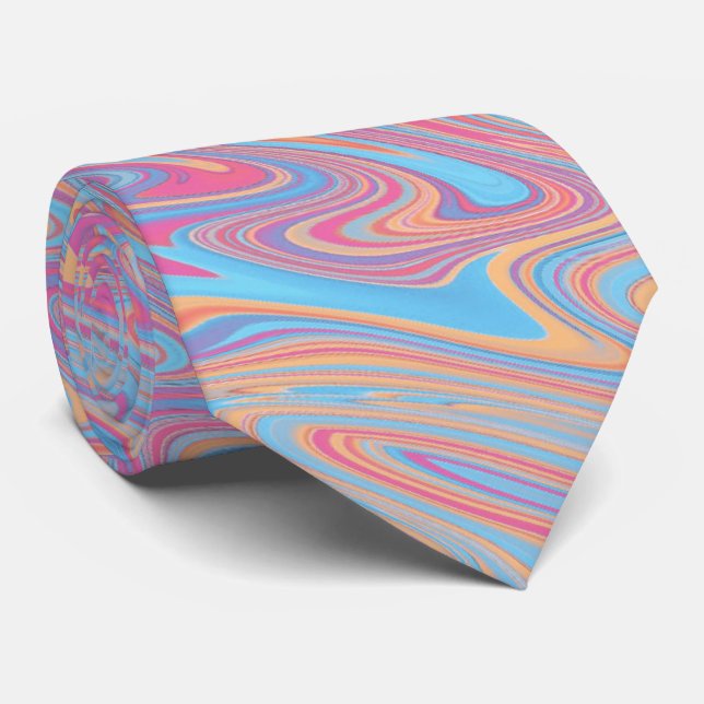 Funky Waves  Tie (Rolled)