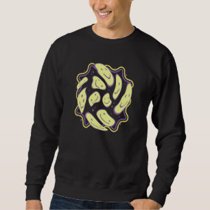 Funky Wavey Smiles Smile Face 90s Kid Cool Retro V Sweatshirt