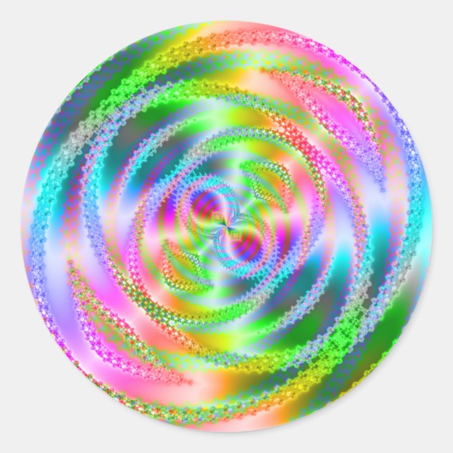 Funky Web Classic Round Sticker (Front)