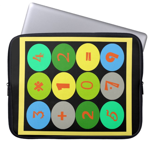 Funky Weird Math Sums Laptop Sleeve (Front)