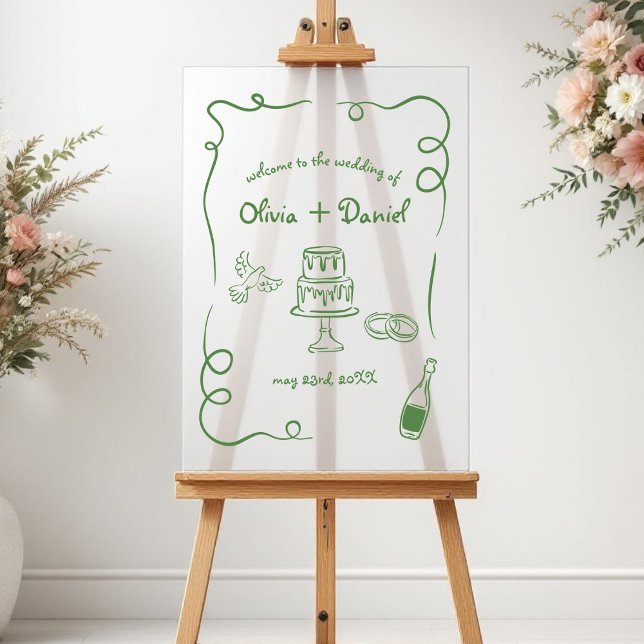 Funky Whimsical Hand Lettered Illustrated Sign (Creator Uploaded)