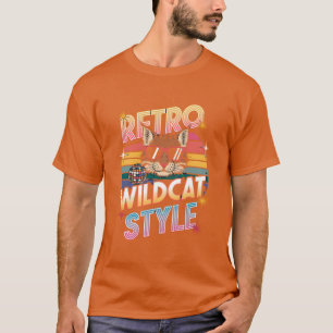 Funky Wildcat in Sunglasses Retro 80s Style family T-Shirt