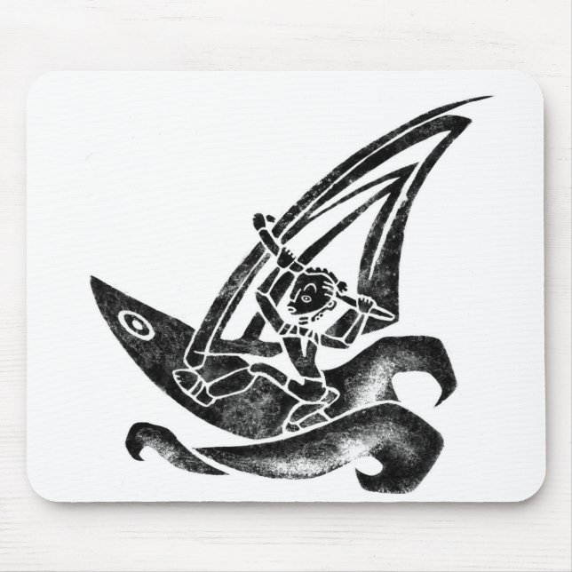 Funky Windsurfer Mouse Pad (Front)