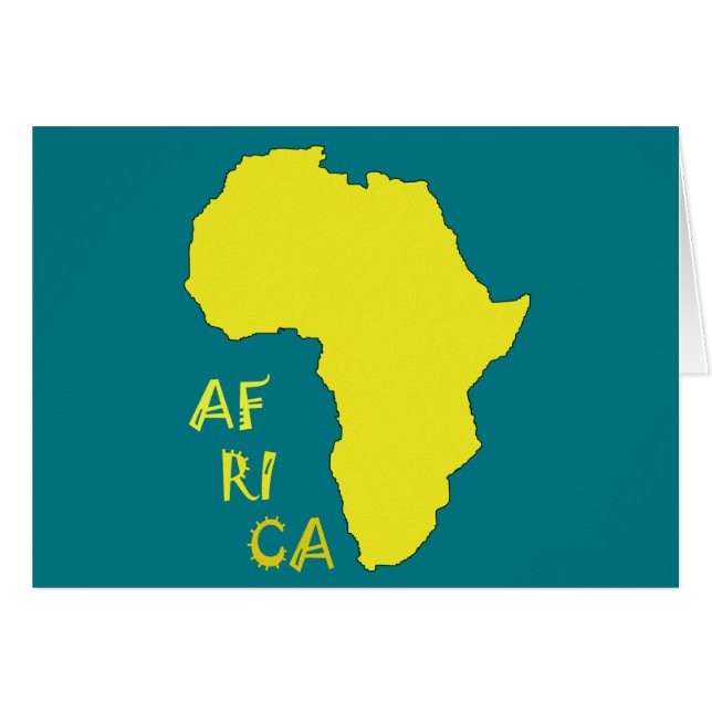 Funky Yellow Africa Map (Front Horizontal)