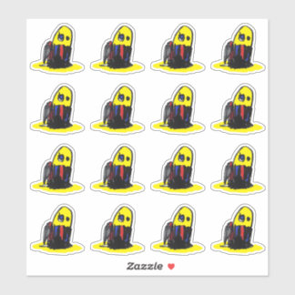 Funky Yellow Man - Custom-Cut Vinyl Stickers