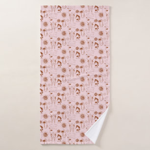 Funky Yoga Pattern Bath Towel