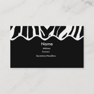 Funky Zebra Business Card