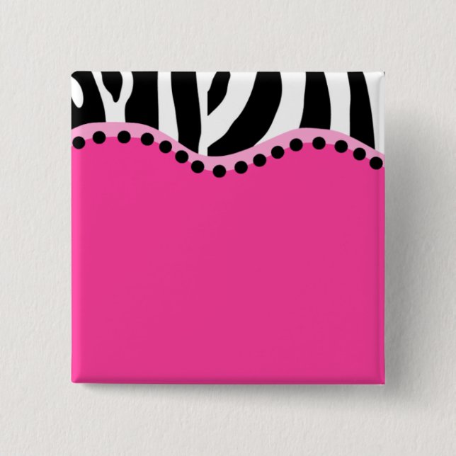 Funky Zebra Button (Front)