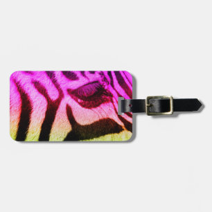 Funky Zebra Eye Luggage Tag