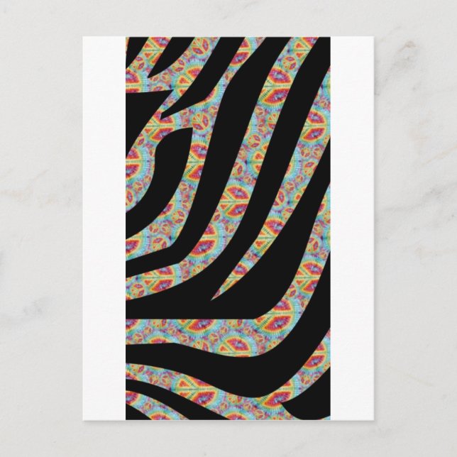 Funky Zebra Postcard (Front)
