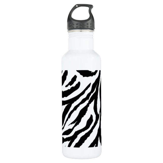 Funky Zebra Print  Gym 710 Ml Water Bottle (Front)