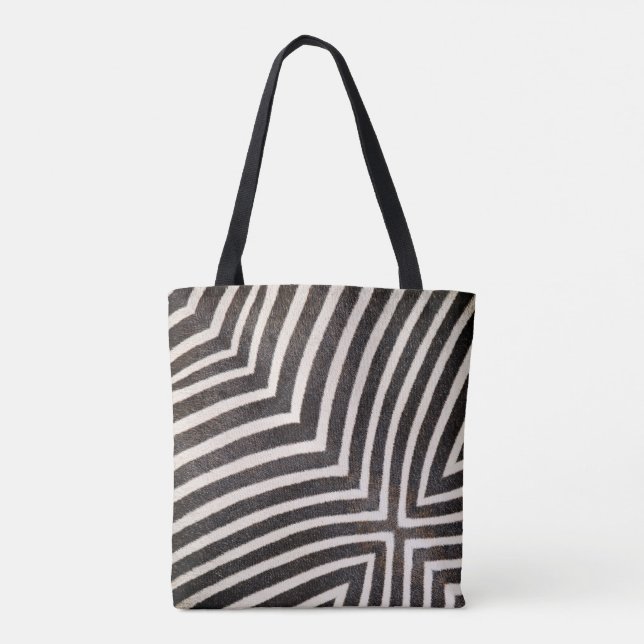 Funky Zebra Stripe Tote Bag (Back)