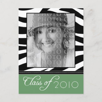 Funky Zebra YOU-Pick-YOUR-Colour Graduation Invite