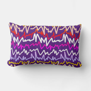Funky Zig Zag Line Pattern Pillow Cushion
