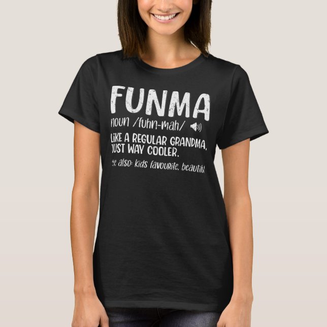 Funma, Funny Grandma Gift T-Shirt (Front)