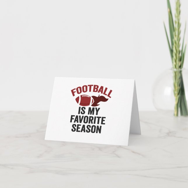 Funnny Fantasy Football Is my Favourite Season Thank You Card (Front)