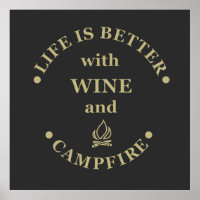 Funnt camping and wine sayings