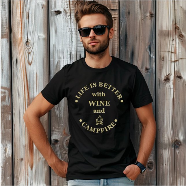 Funnt camping and wine sayings T-Shirt (Creator Uploaded)