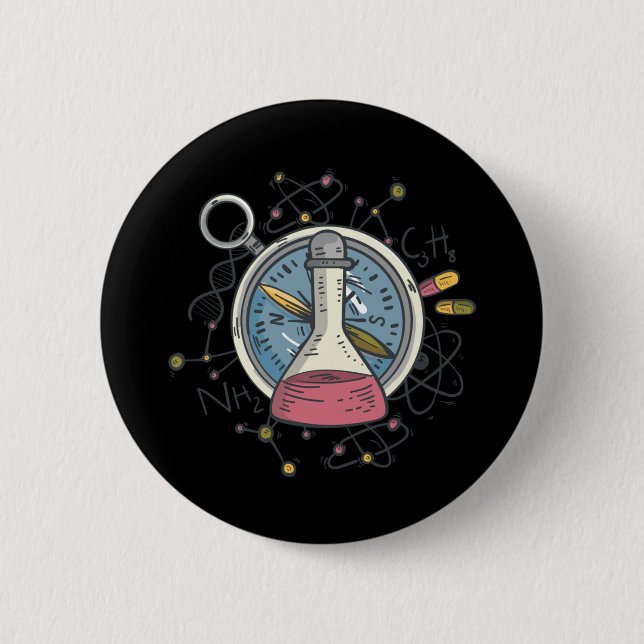 Funny Сhemistry Science Pun 6 Cm Round Badge (Front)