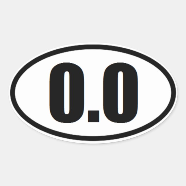 Funny 0.0 runner sticker (Front)