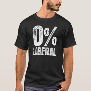 Funny 0 Liberal Political Conservative Republican  T-Shirt