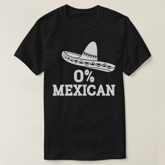 Funny 0 Mexican with sombrero for Cinco de Mayo co T-Shirt (Design Front)