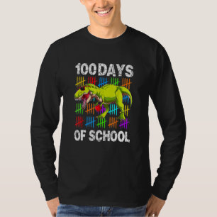 Funny 100 Days Of School 100th Day Of School Dino T-Shirt