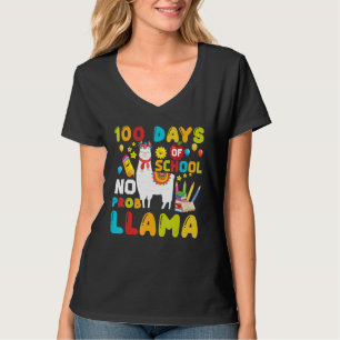 Funny 100 Days Of School No Prob-llama Llama Schoo T-Shirt