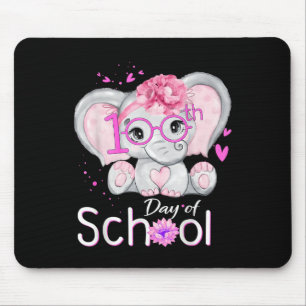 Funny 100 Days Of School Shirt Elephant 100th Day  Mouse Pad