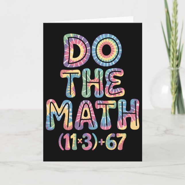 Funny 100 Days School Math Equation Do The Math 10 Card (Front)