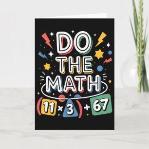 Funny 100 Days School Math Equation Do The Math 10 Card
