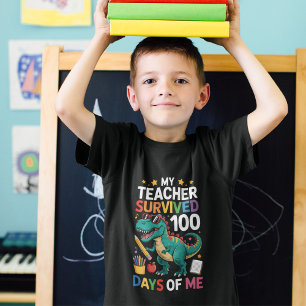 Funny 100 Days Survived Teacher Tri-Blend Shirt