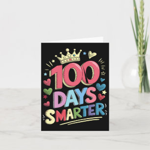 Funny 100 Days Teacher Clroom Spirit Learning Jour Card