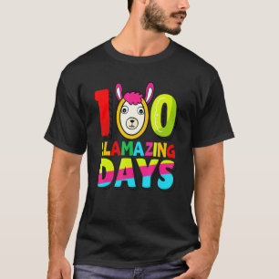Funny 100 Llamazing Days Llama Teacher 100th Day O T-Shirt