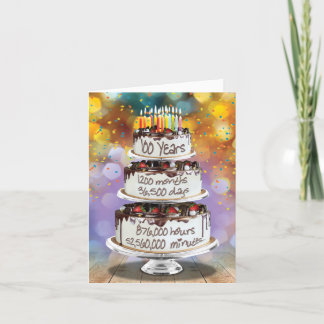 Funny 100th Birthday Card - Year Time Count 100