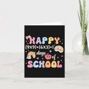 Funny 100th Day Math Formula 100 Days Of School Ma Card