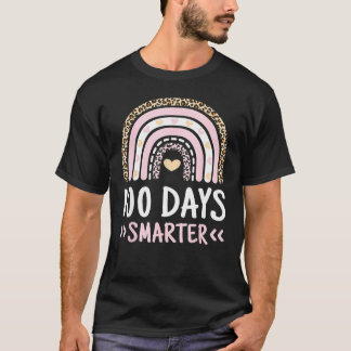 Funny 100th Day Of School 100 Days Smarter Leopard T-Shirt