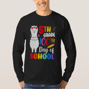 Funny 100th Day Of School No Prob Llama Happy 100t T-Shirt