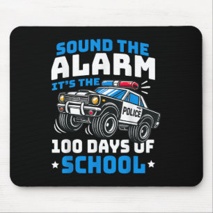 Funny 100th Day Of School Police Car 100 Days Of S Mouse Pad