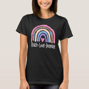 Funny 100th Day Of School Teacher Rainbow 100 Days T-Shirt