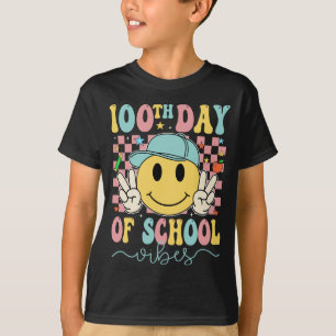 Funny 100th Day Of School Vibes T-Shirt