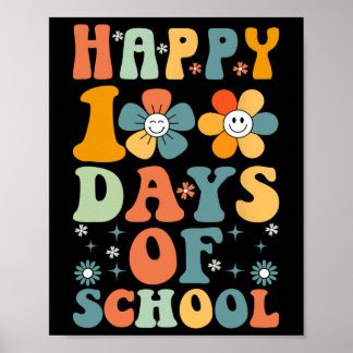 Funny 100th Day School Kids Cute 100 Days School G Poster