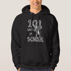 Funny 101 Days School Dabbing Dalmatian Dog 100 Da Hoodie