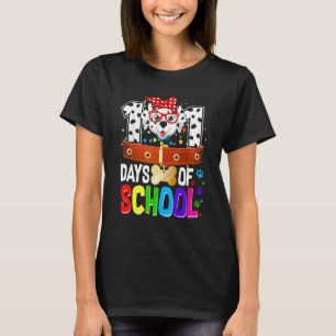 Funny 101 Days School Dog 100th Days Smarter Teach T-Shirt